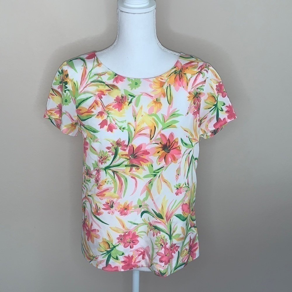 J.crew floral blouse